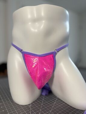 Bright Pink and Purple Men's Bikini Brief
